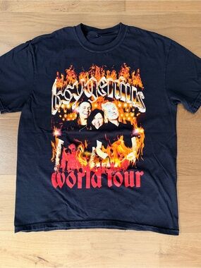 boygenius World Tour 2023 Official Merch Tee Flame Graphic Black Unisex Medium*